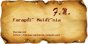 Faragó Melánia névjegykártya