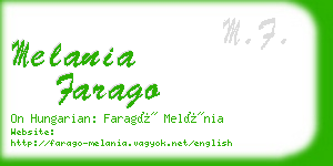 melania farago business card